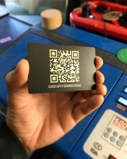 Personalized Digital Payment Scannable Metal Card: Quick Venmo/CashApp/Zelle Scan codes