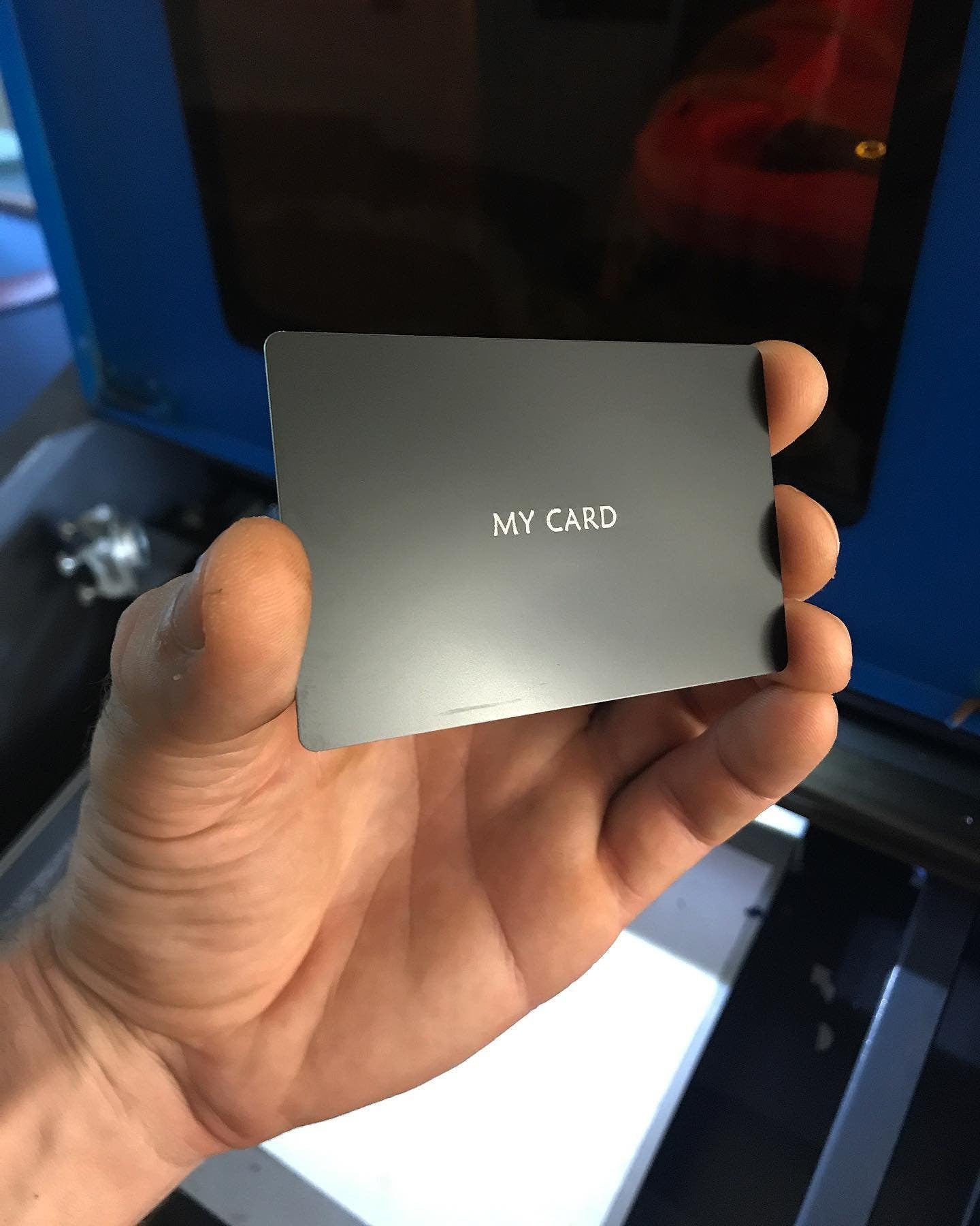 My Card. "My Card" Anodized Aluminum Laser Engraved Gag Gift GiftCard Dry Humor Dork Gifts Metal Engraving Silly Gifts for Him