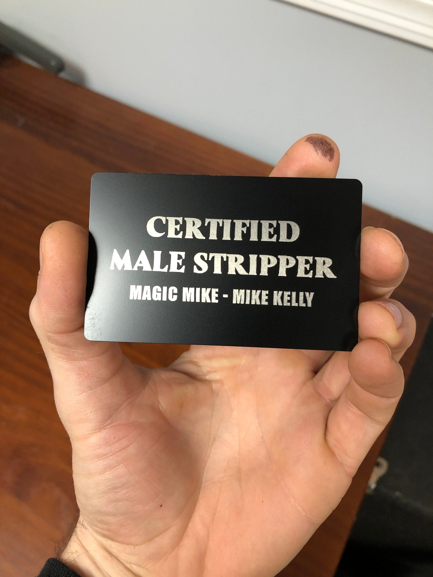 Custom Male Stripper ID Badge - Personalized Gag Gift for Friendsgiving