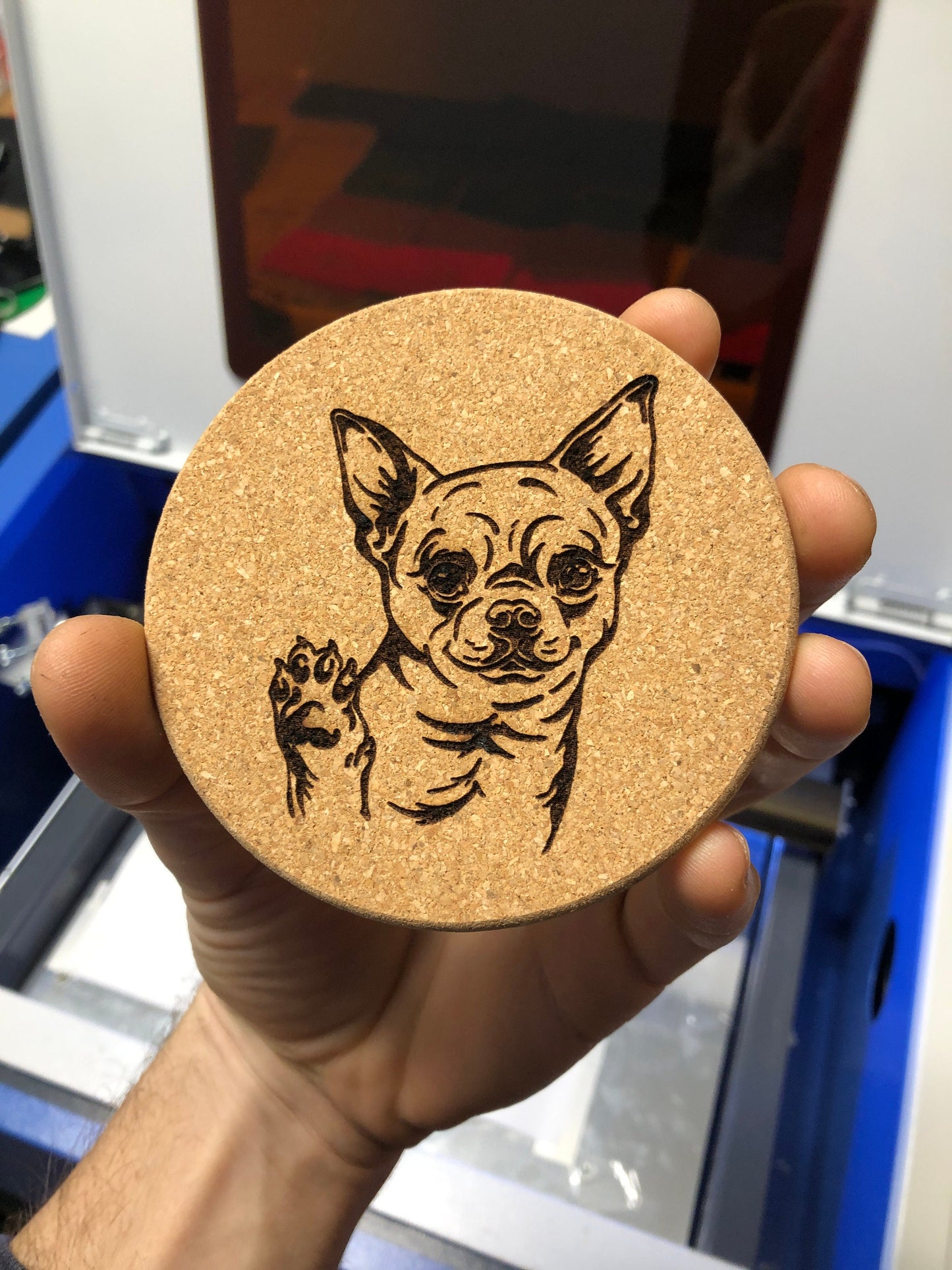 Personalized Cork Coasters with Custom Artwork, Logos, or Text - Laser Engraved for Home or Business