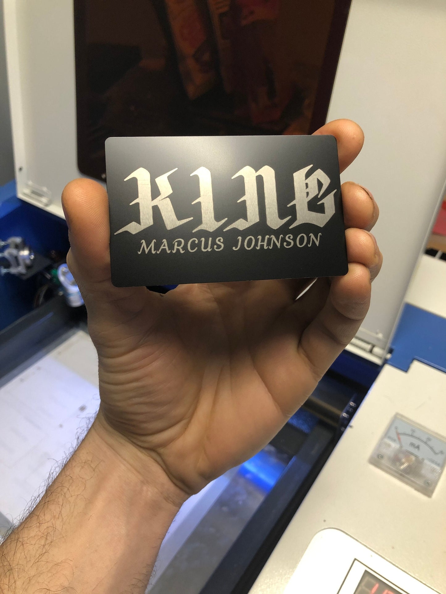 King Engraved Keepsake Custom Namecard Wallet Stuffer