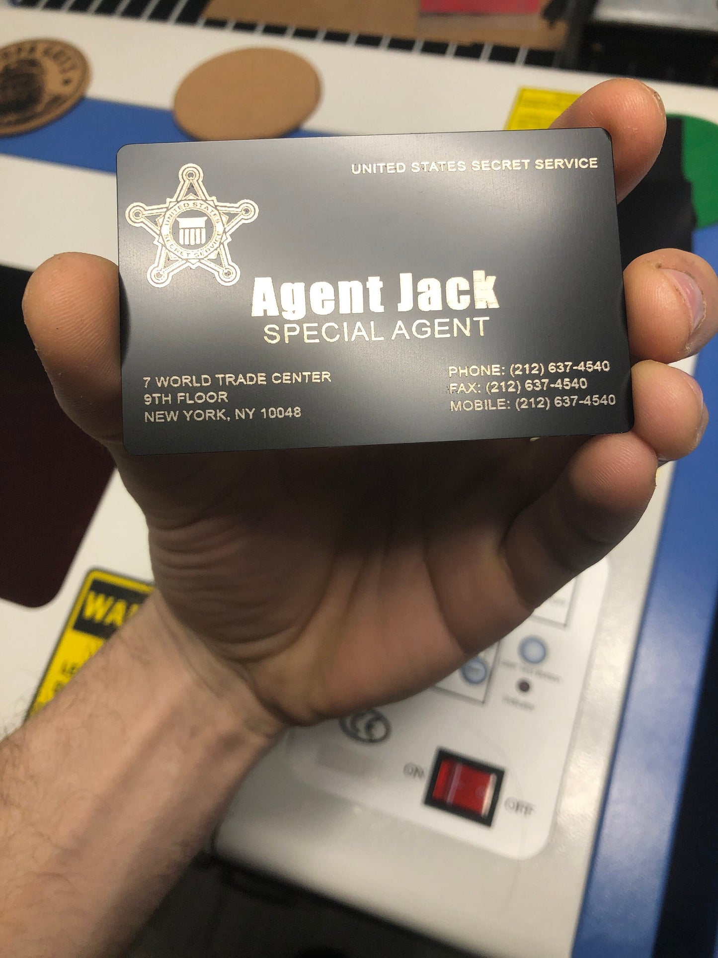 Carte d'agent des services secrets personnalisée pour cosplay et cadeaux personnalisés