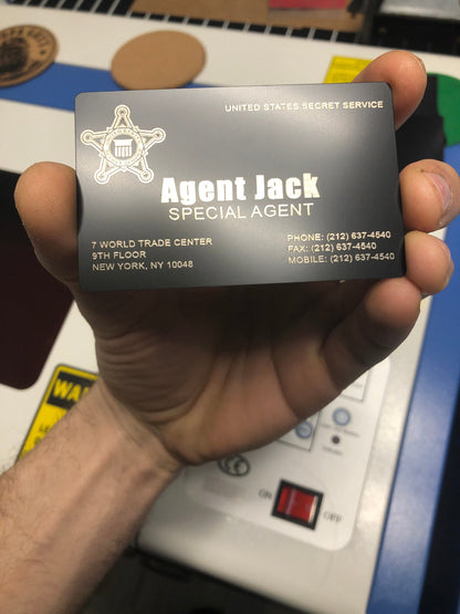 Carte d'agent des services secrets personnalisée pour cosplay et cadeaux personnalisés