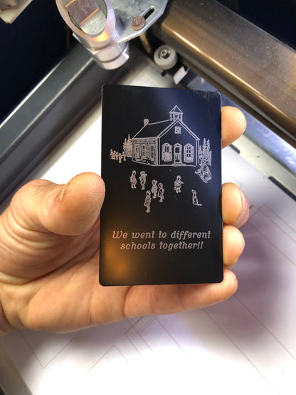 Personalized Custom Metal Business Cards with QR Code for Branding and Networking