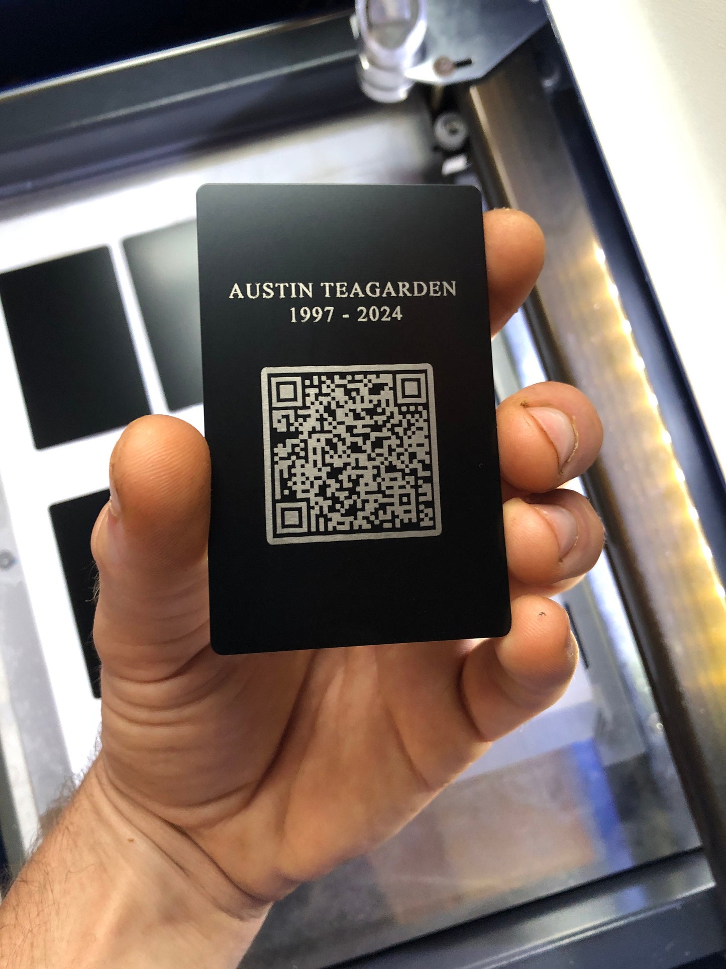 Personalized Custom Metal Business Cards with QR Code for Branding and Networking