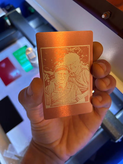 Custom Anodized Aluminum Laser Engraved Portraits - Unique Metal Gifts