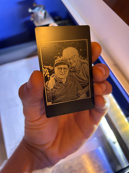 Custom Anodized Aluminum Laser Engraved Portraits - Unique Metal Gifts