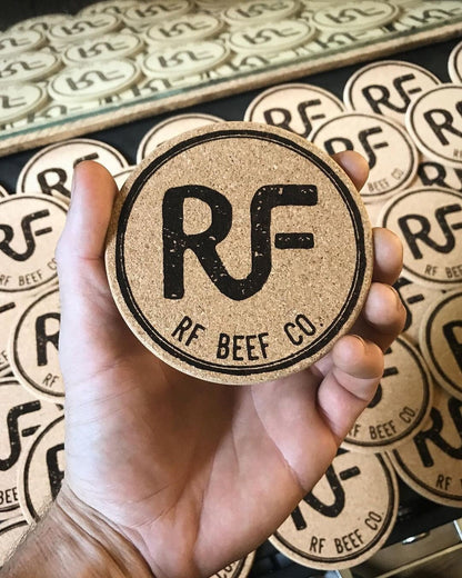 Personalized Cork Coasters with Custom Artwork, Logos, or Text - Laser Engraved for Home or Business