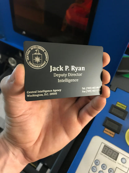 Custom CIA Agent Metal Card – Personalized with Any Name or Title | Funny Gag Gift | Secret Agent Identity Card | Fast Turnaround & Shipping