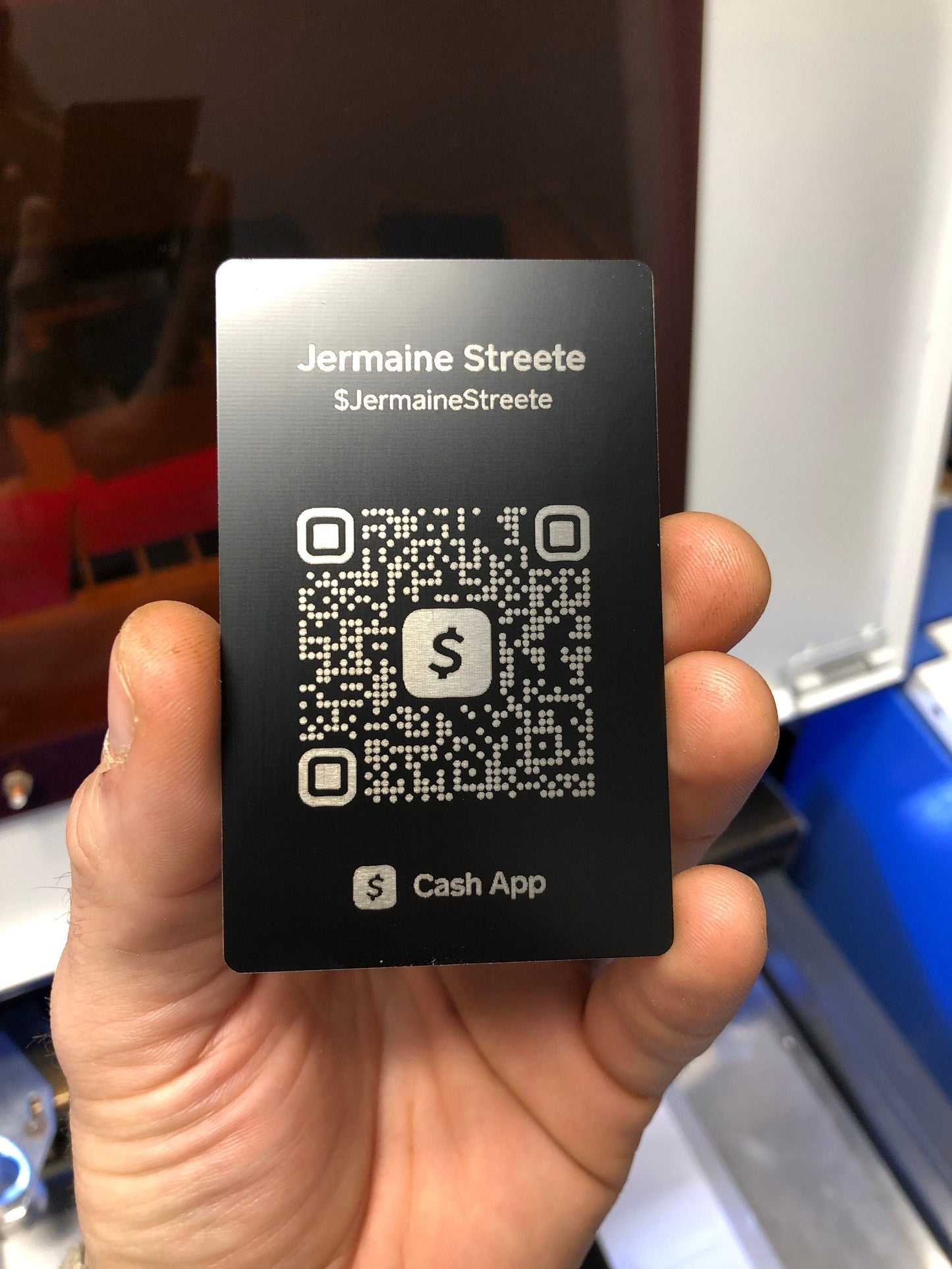 Personalized Digital Payment Scannable Metal Card: Quick Venmo/CashApp/Zelle Scan codes