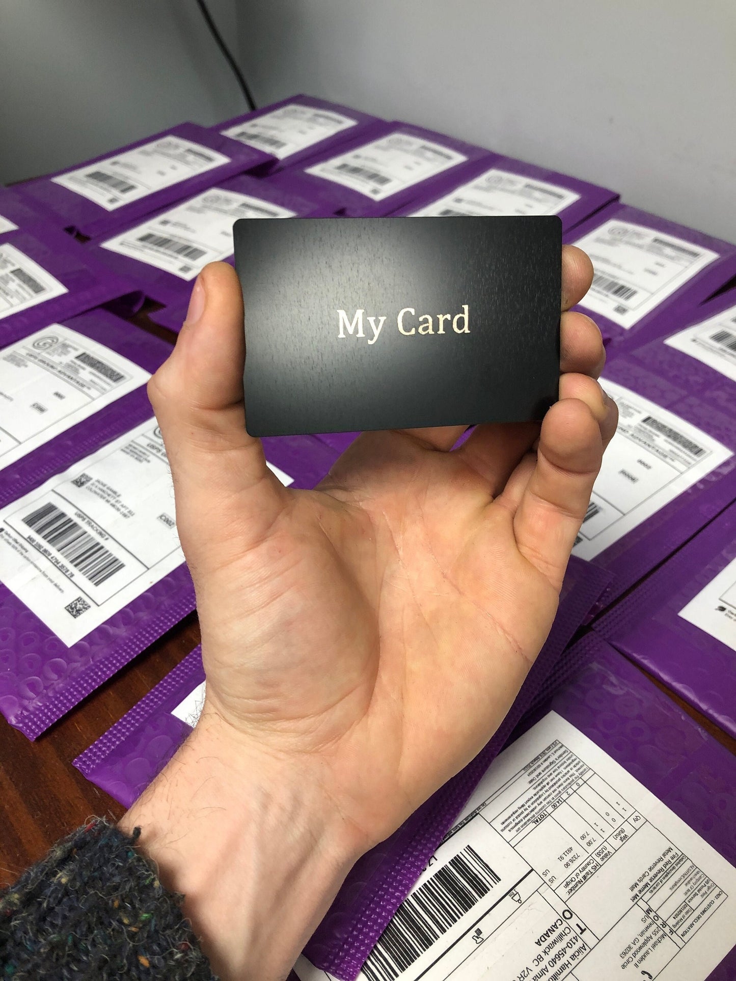 My Card. "My Card" Anodized Aluminum Laser Engraved Gag Gift GiftCard Dry Humor Dork Gifts Metal Engraving Silly Gifts for Him