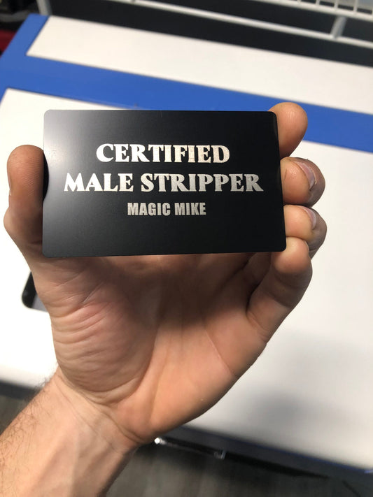 Custom Male Stripper ID Badge - Personalized Gag Gift for Friendsgiving