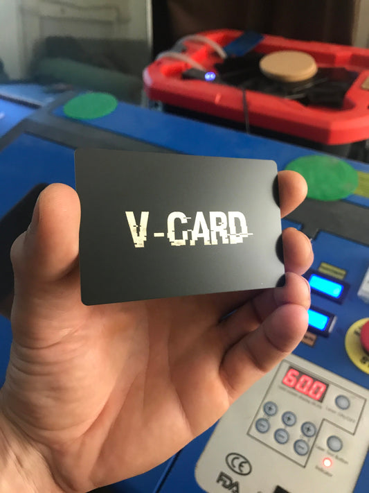 V Card - Laser Engraved Custom Metal Keepsake, Joke Gag Giftcard for Boyfriend / Girlfriend Gift, Vee Card Virginity Cards Virgin