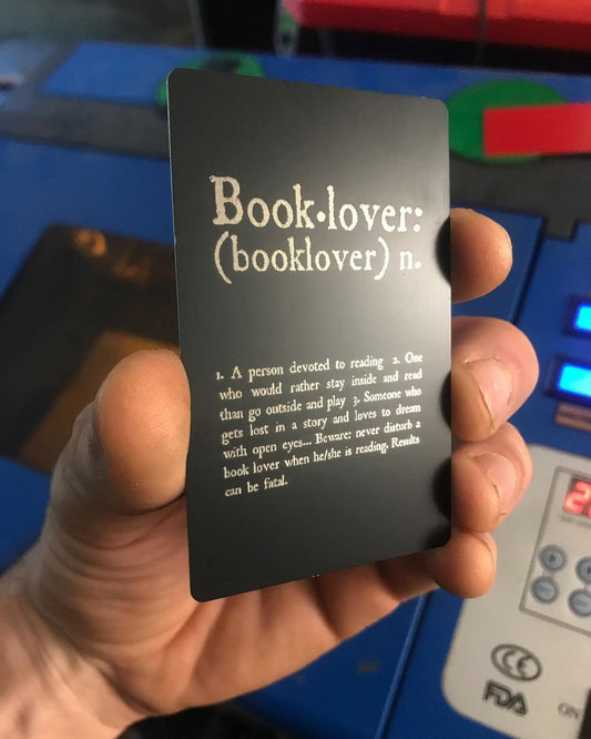 Book Lover's Metal Bookmark: Great Gift for Book Worms! Custom Anodized Aluminum Giftcard Keepsake for Readers, Authors, Students & More!